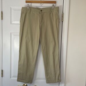 Sonoma Life & Style Modern Fit Tan Cropped Chino Pants, size 14
